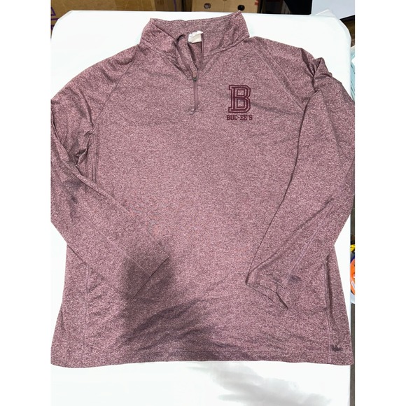 BUC-EE'S Other - Buc-ee's Mens XL Maroon Space Dye Quarter Zip Pullover Performance Shirt‎ Logo